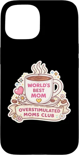 Vista 6 de Overstimulated Moms Club Funny Mother's Day Mama Mum Momma Case for iPhone 17