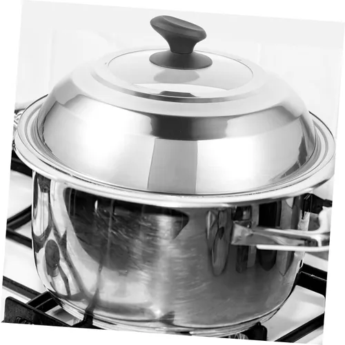 Vista 6 de Cubierta de olla caliente de acero inoxidable, tapa de sartén de cocina, tapa de sartén universal, tapa de sartén portátil, tapas de vidrio