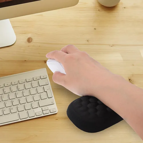 Vista 5 de Alipis Memory Foam Wrist Rest for Keyboard and Mouse Pad Ergonomic Wrist Support Cushion for Office and Gaming Black Single-Hand for Computer