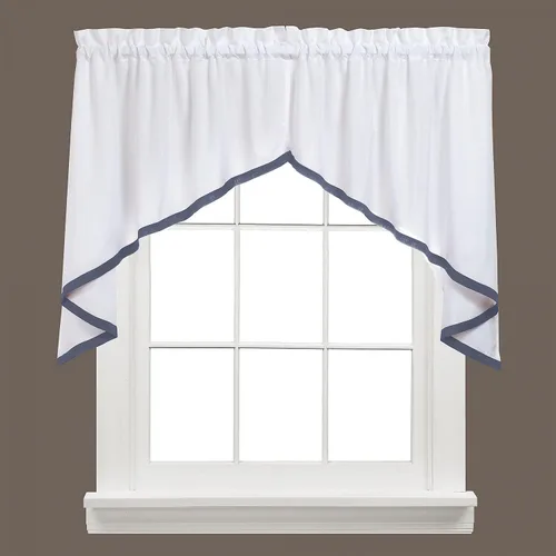 Vista 3 de SKL Home Sutton Cenefa para ventana, 18 x 38 pulgadas, Burdeos