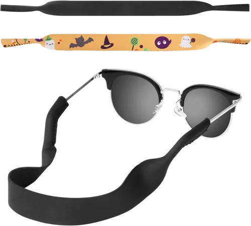 Vista 15 de MoKo Retenedor de lentes de neopreno (paquete de 2) de ajuste universal, retenedor de lentes de sol deportivos sin cola, correa de gafas de sol