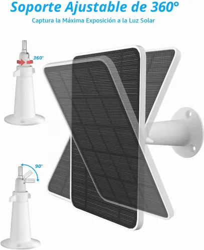 Vista 6 de Cargador de Panel Solar Compatible con Cámara Arlo Pro 5S/Pro 4/Pro 3/Pro 3 Floodlight/Ultra/Ultra 2, Paneles Solares de 6V 4.5W Carga IP65