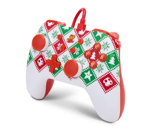 Vista 5 de PowerA Wired Controller for Nintendo Switch - Mario Holiday Sweater