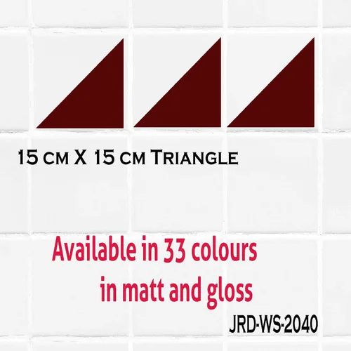 Vista 7 de Colorful Triangle Tile wall Sticker for Bathroom, Bathroom stickers, Tile transfer, Kid wall art, Tile wall stickers, Nursery stickers