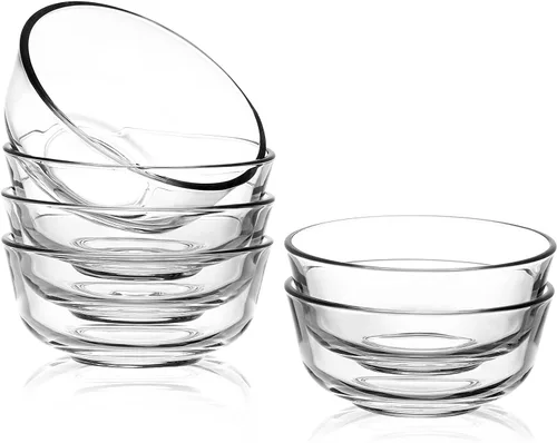 Vista 7 de Sweejar Juego de cuencos pequeños de vidrio, cuencos de preparación de 8 onzas para cocinar, cuencos de 4 pulgadas para cocina, cuencos de postre