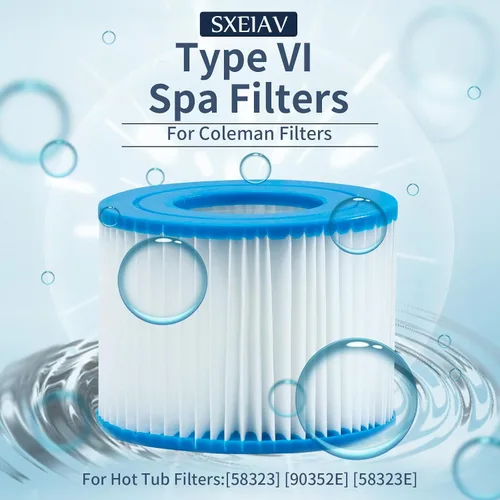 Vista 2 de Filtro de spa tipo vi y cartucho de repuesto de filtro para bañera de hidromasaje Coleman, para filtro inflable para bañera de hidromasaje