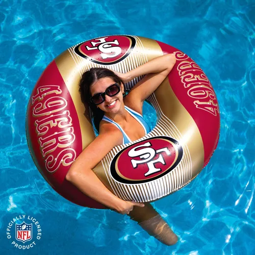Vista 2 de BigMouth - Flotadores inflables para piscina de 36 pulgadas, con licencia oficial de la NFL, tubo interior para adultos y adolescentes