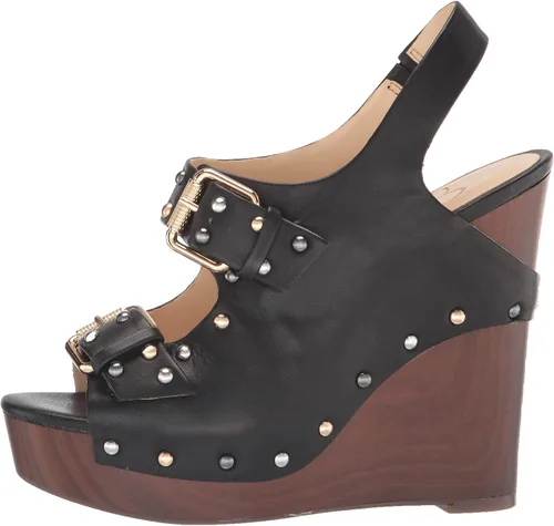 Vista 8 de Jessica Simpson Tymina - Sandalias de cuña con plataforma de cuero tachonado para mujer