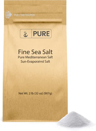 Vista 4 de Pure Original Ingredients Paquete de cloruro de magnesio y sal marina fina (2 lb) polvo fino, grado alimenticio
