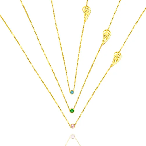 Vista 8 de BirthStone Necklace with Angel Wing