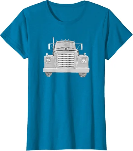 Vista 96 de Camiseta clásica de camión pesado International Harvester IH Loadstar, Negro, S