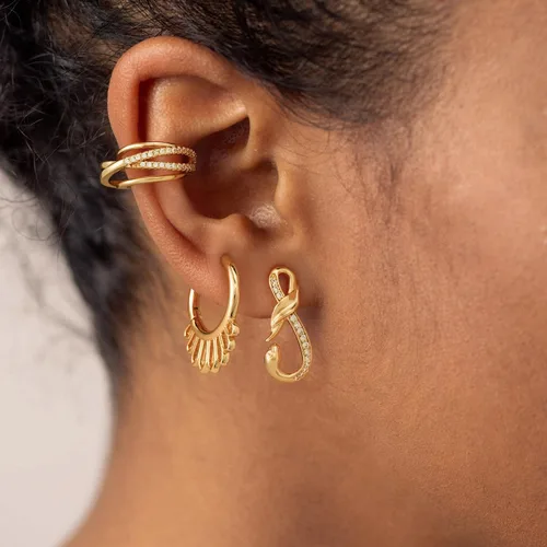 Vista 3 de MYEARS Women Huggie Earrings Gold Hoop 14K Gold Filled Small Simple Handmade Hypoallergenic Everyday Jewelry