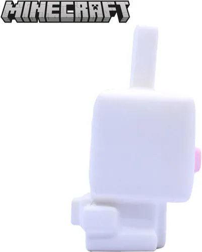 Vista 3 de Minecraft Bunny Mega SquishMe Serie 4 – Peluche oficial de 6" de hinchado lento – Conejo coleccionable, vaca Mooshroom, tortuga y oveja verde