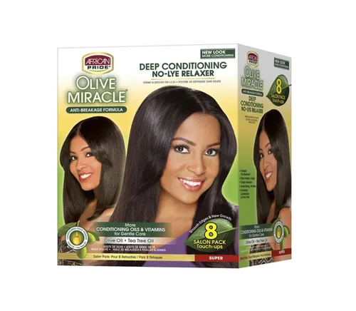 Vista 2 de African Pride Olive Miracle - Relajante acondicionador profundo sin lejía - Super Kit de 8