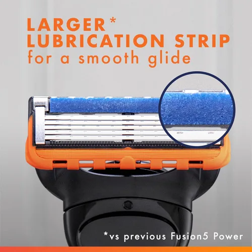 Vista 8 de Gillette Fusion5 Power Razor para hombres, 1 mango de maquinilla de afeitar Gillette Power + 1 repuesto de cuchilla