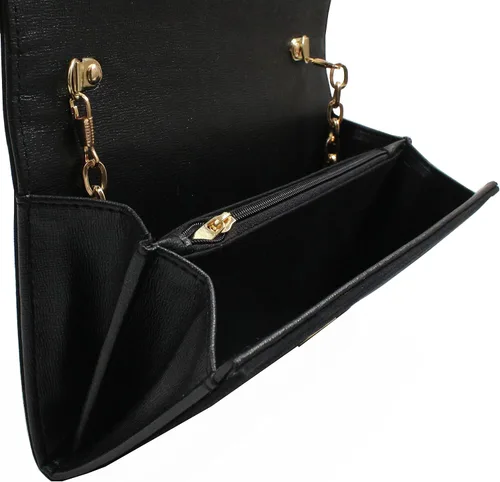 Vista 5 de Bolso de mano para mujer, bolso de mano con cadena desmontable para bodas y fiestas