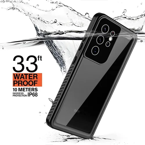 Vista 2 de ANTSHARE Funda impermeable para Samsung Galaxy S21 Ultra, funda para Galaxy S21 Ultra con protector de pantalla, cuerpo completo 360, resistente, a