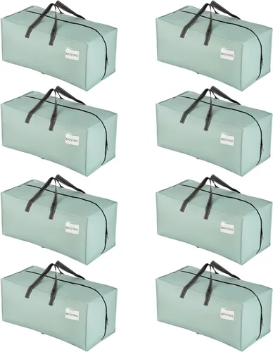 Vista 52 de VENO Paquete de 2 bolsas de mudanza, correas de mochila, mudanza, cajas de almacenamiento universitario, con tapas, resistentes, extragrandes, asas