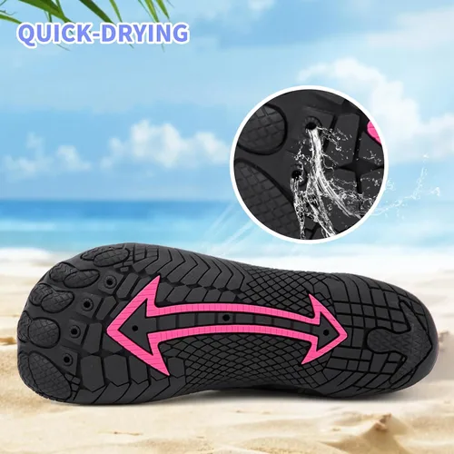 Vista 3 de Zapatos de playa y piscina de secado rápido, sin cordones, para mujeres y hombres, para surf, yoga y deportes acuáticos