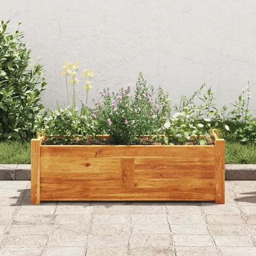 Vista 2 de vidaXL - Cama elevada para jardín, madera de acacia, 29.9 x 10.9 x 9.8 pulgadas