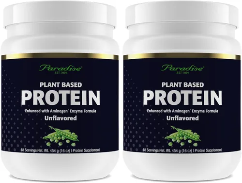 Vista 4 de Paradise Herbs Proteína de guisante en polvo, orgánica, keto, paleo, vegano, sin OMG, sin gluten, sin sabor, 15 porciones, 450 g (15.87 oz)