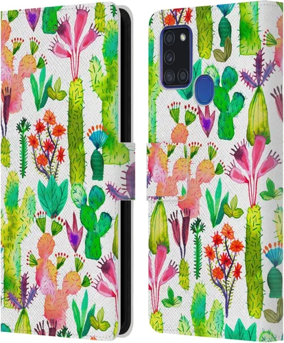 Vista 201 de Head Case Designs Officially Licensed Ninola Brushstrokes Black Summer Patterns Leather Wallet Case Compatible with Samsung Galaxy A07 4G