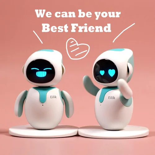 Vista 4 de ENERGIZE LAB Eilik – Lindas mascotas robot para niños y adultos, tu compañero interactivo perfecto en casa o espacio de trabajo, regalos únicos