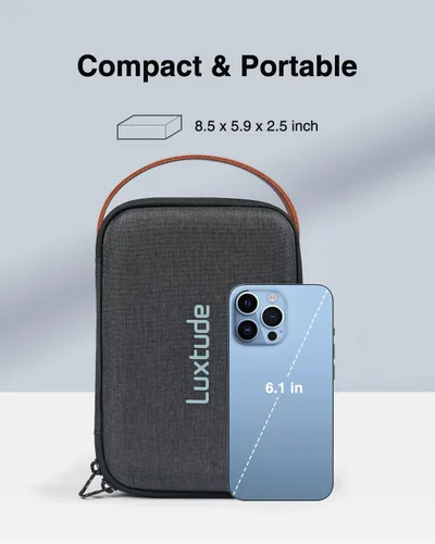 Vista 6 de Estuche rígido para electrónica y bolsa organizadora de cables blandos