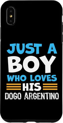 Vista 11 de Just a Boy who Loves his Dogo Argentino Case for iPhone 16