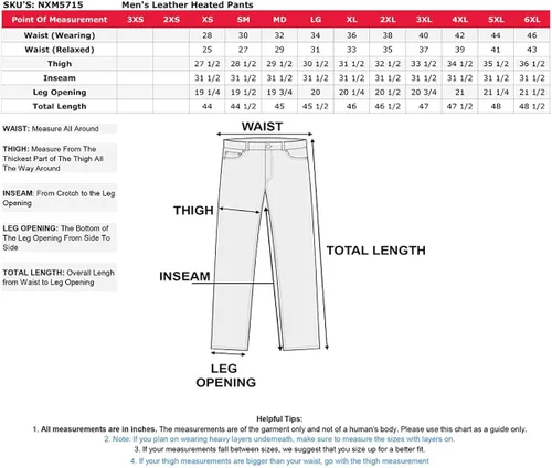 Vista 3 de NexGen Heat MPM5715SET - Pantalones de tela negra 'Heated' para hombre, resistentes al agua (batería recargable incluida)