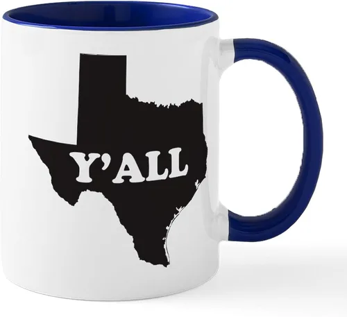 Vista 24 de CafePress Shalom, Y'all! Taza de café de cerámica de 11 oz (11.0 fl oz)