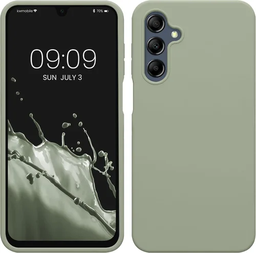 Vista 26 de kwmobile Funda Compatible con Samsung Galaxy A14 5G - Funda de teléfono de TPU y silicona con acabado suave - Verde Lima