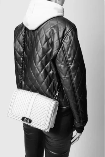 Vista 5 de Rebecca Minkoff Chevron Jumbo Love Cross Body Bag para mujer