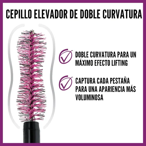 Vista 2 de Maybelline The Falsies Lash Lift - Máscara de pestañas lavable voluminizadora, alargamiento, levantamiento, rizado, multiplicación, maquillaje