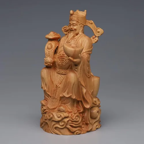 Vista 3 de Estatua de CAI Shen, CAI Shen, Caishen, Wencaishen, Dios de la fortuna, Dios de la riqueza, Zhao CAI, decoración de Feng Shui, regalo de Feng Shui