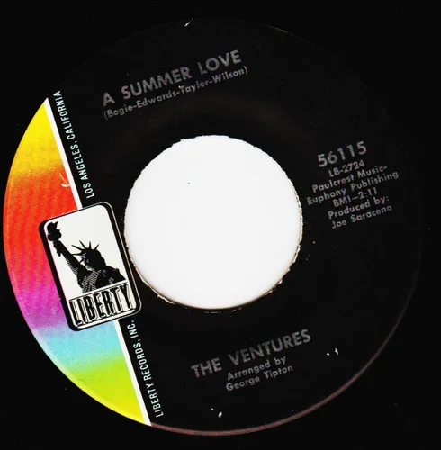 Vista 2 de THE VENTURES 45 RPM A SUMMER LOVE THEME FROM "A SUMMER PLACE