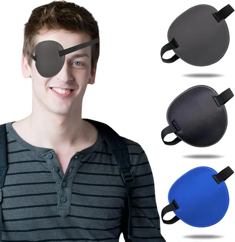 Vista 14 de 2 parches oculares, parches oculares médicos para adultos, parche ocular ajustable 3D, parches oculares suaves para ambliopía u ojo vago, válidos