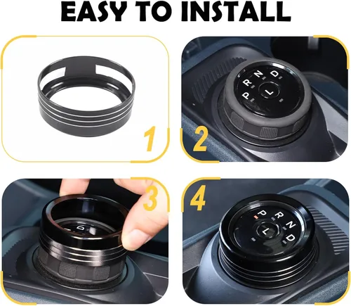 Vista 5 de CHEAYAR Botón de interruptor de cambio de marchas Anillo de tapa de guarnición Compatible con Ford Maverick 2022, Cubierta de pomo de cambio