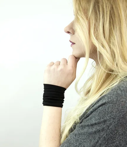 Vista 4 de Pulsera de tela elástica de algodón olvidado