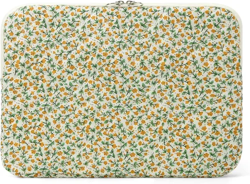 Vista 21 de Funda acolchada para laptop de 15 a 15.6 pulgadas, bonita funda protectora acolchada para computadora portátil con estampado floral para MacBook