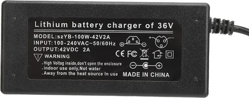 Vista 9 de Cargador adaptador de corriente DC 42V 2A para batería de litio de 36V y carga silenciosa