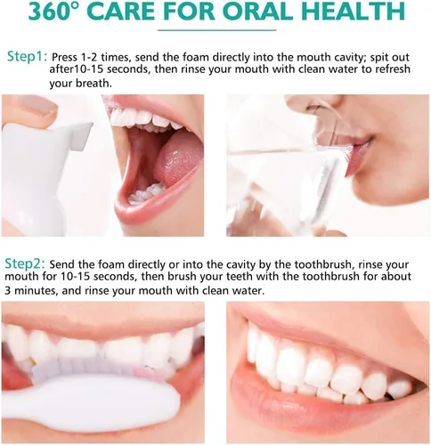 Vista 2 de Pasta de dientes de espuma, 2 unidades, pasta de dientes para eliminar manchas para dientes sensibles, blanqueamiento de espuma de dientes