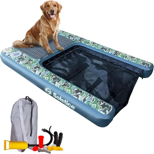 Vista 12 de SOLSTICE Inflatable Pup Plank, Dog Water Ramp for Boats & Docks, Boost Step