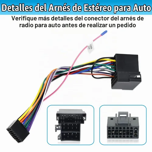 Vista 4 de Adaptador de arnés de cableado de radio estéreo ISO de 16 pines para reemplazo de radio de coche Hyundai Verna Accent Kia Android