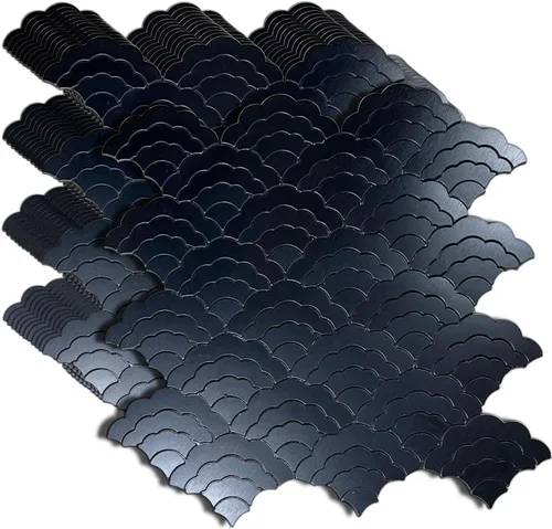 Vista 10 de XUANINY - 11 hojas de azulejos autoadhesivos para salpicaduras de metal, mosaico de aluminio en forma de nube 3D con adhesivo para decoración