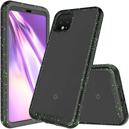 Vista 9 de Funda transparente resistente para Google Pixel 4, funda híbrida a prueba de golpes, protector de pantalla integrado, serie Guardian, funda para Azul