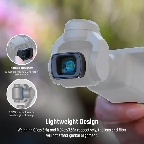 Vista 7 de NEEWER Juego de filtros ND compatibles con DJI Osmo Pocket 3 Creator Combo Accesorios, lente gran angular + ND2-32 variable + CPL + filtro