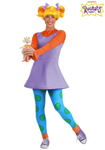 Vista 11 de Disfraz de Mujer Angelica de Rugrats de Nickelodeon Multicolor