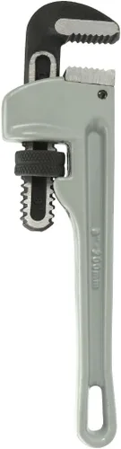 Vista 3 de uxcell Llave de tubo recta de mandíbula de gancho resistente con mango de aluminio de 8 pulgadas