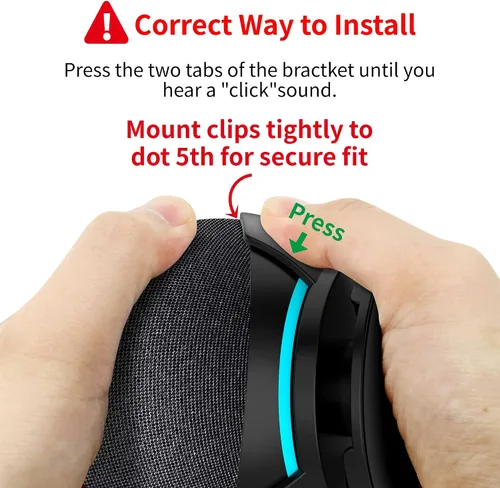 Vista 6 de PlusAcc Soporte de pared para Echo Dot 5ª generación, soporte de pared para Echo Dot 5ª generación, accesorios Alexa Dot 5 que ahorran espacio